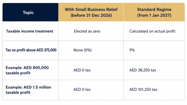 Small Business Relief vs. the Standard Regime